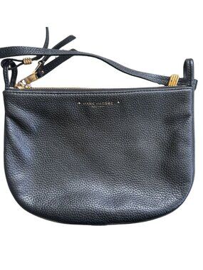 Marc Jacobs New York Pebbled Leather Double Zip Crossbody Bag Black